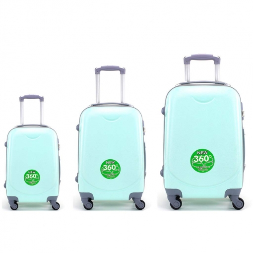 maleta de viaje verde agua